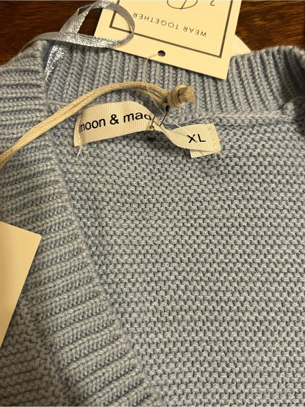 Cozy Light Blue Knit Sweater & Shorts Set
